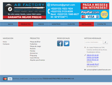 Tablet Screenshot of fabricadebillaresab.com